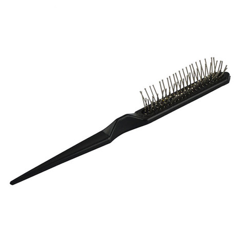 Professional Hair Comb Pointed Tail Brush Black Wig Brush Steel Teeth Plastic Barber Accessories Hairstyling Wig Comb Salon Tool ► Photo 1/6