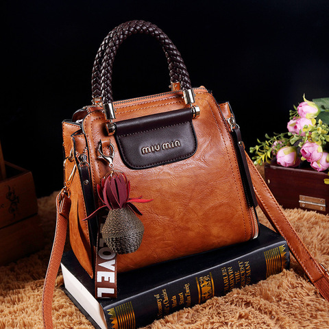 Ladies Tote Handbag Vintage Bags For Women 2022 Pu Leather Woman torebka damska Shoulder Hand Bag Crossbody Luxury Designer AB04 ► Photo 1/6