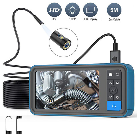 Dual Lens 1080P Industrial Endoscope 4.5” Screen IP67 Snake Camera with 6 LED For Pipeline Drain Sewer Inspection With 32G TF ► Photo 1/6