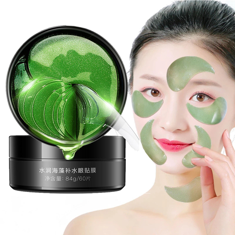 Seaweed Hyaluronic Acid Eye Mask Natural Moisturizing Eye Patches Remove Dark Circles Anti Age Bag Eye Wrinkle Care 60 Pieces ► Photo 1/6