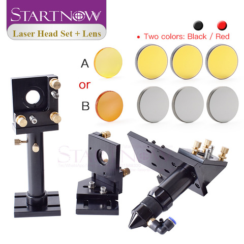 Startnow CO2 Laser Head Kit 20mm Focus Lens & 25mm Mo Si Mirror Mount Holder For DIY CNC Cutting Machine Metal Base Spare Parts ► Photo 1/5