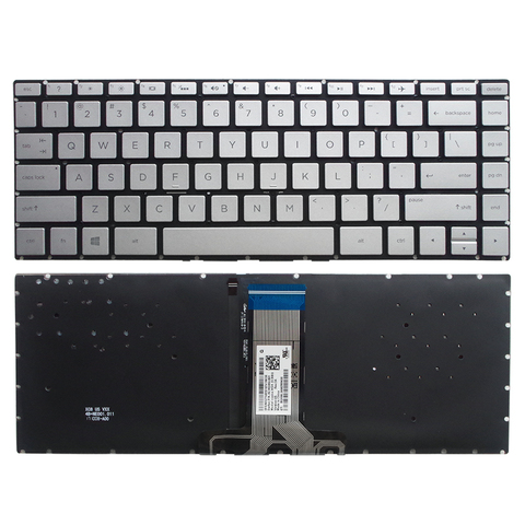 New FOR HP Pavilion X360 14-BA 14T-BA 14M-BA 14-BS Laptop Keyboard US Backlit SILVER ► Photo 1/5