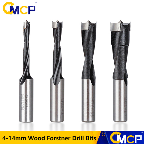 CMCP 2 Flute Carbide Wood Forstner Drill Bits 4-14mm Right Rotation Wood Hole Cutter 70mm Total Length Router Bit ► Photo 1/6