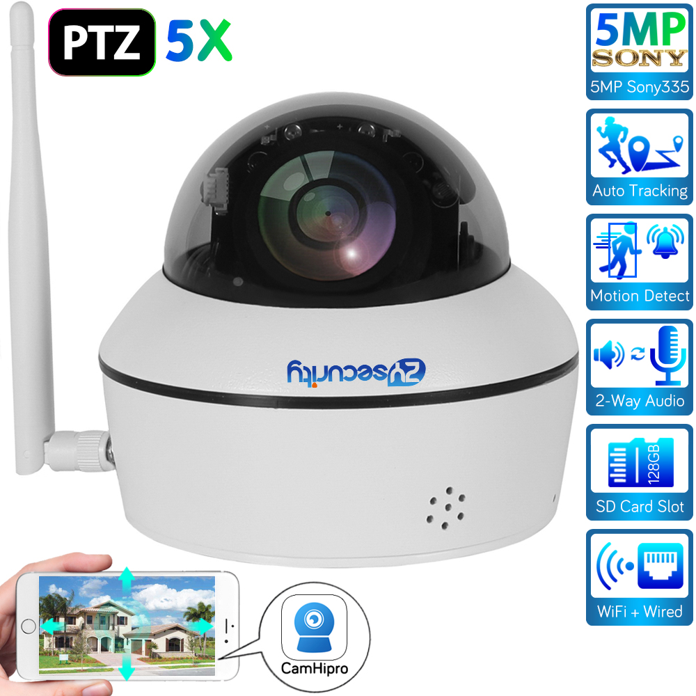 Buy Online 5mp Wifi Dome Ptz Camera 5x Optical Zoom Auto Tracking Two Way Audio Outdoor Wireless Speed Dome Ip Network Video Surveillance Alitools