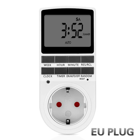 Electronic Digital Timer Switch EU FR UK US AU Plug Kitchen Timer Outlet 230V 50HZ 7 Day 12/24 Hour Programmable Timing Socket ► Photo 1/6