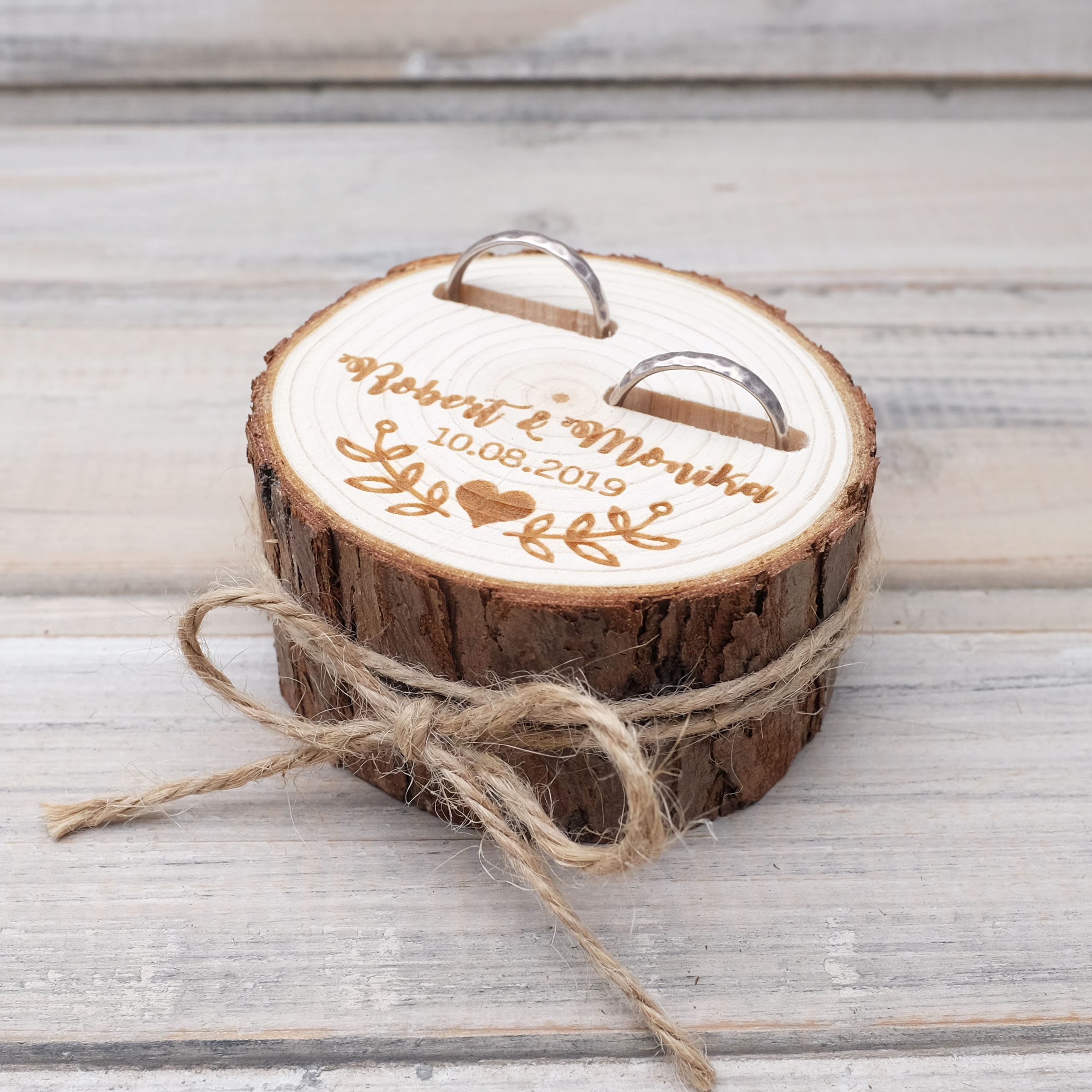 Wedding Personalized Gift Wood Slice Stand Included! Photo On Wood 