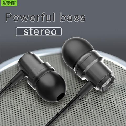 VPB V15 Wired earphone High bass stereo In-Ear Earphones With Microphone Computer earbuds with call phone for  i Phone ► Photo 1/5