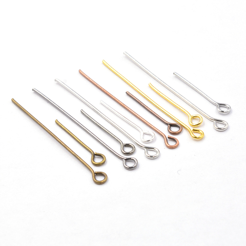 200pcs Mixed Metal Color 11size 16-50mm Eye Head Pin Needles Beads Supplies for Jewelry Making Accessories Earring Findings Diy ► Photo 1/5