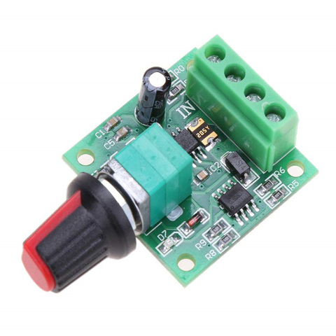 DC 1.8V 3V 5V 6V 12V 2A PWM Motor Speed Controller Low Voltage Motor Speed Controller PWM 0~100% Adjustable Drive Module ► Photo 1/4