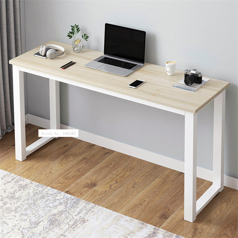 B2783 80/100/120/140cm Modern Manmade Board Steel Frame Office Computer Table Household Economical Large Desktop Study Desk ► Photo 1/4