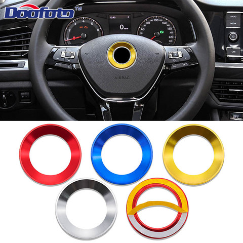 Car Interior Steering Wheel emblem 3D Sticker Styling aluminium alloy Sticker case For Volkswagen Golf 6 7 Polo CC Tiguan VW ► Photo 1/6