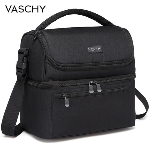 VASCHY Insulated Lunch Box Leak-proof Cooler Bag in Dual Compartment Lunch Tote for Men Women 14 Cans Wine Bag  Cooler Box ► Photo 1/6