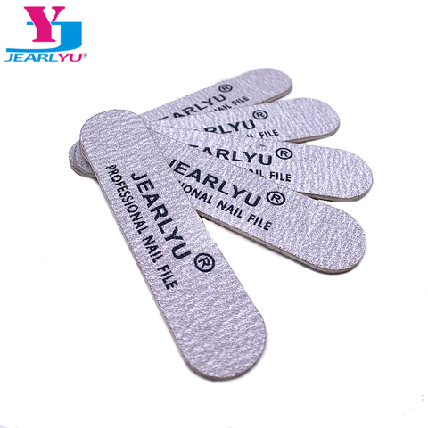 10 Pcs Jearlyu Nail File 180/240 Grit Gel Nails Sandpaper Mini Wooden Strong Thick Double-sided Buffer Nail Files Manicure Tools ► Photo 1/6