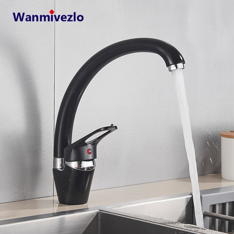 Kitchen Sink Faucet Cold Hot Water Single Hollow Handle Deck Mount 360 Rotate Spout Kitchen Water Sink Mixer Tap Crane Torneira ► Photo 1/6