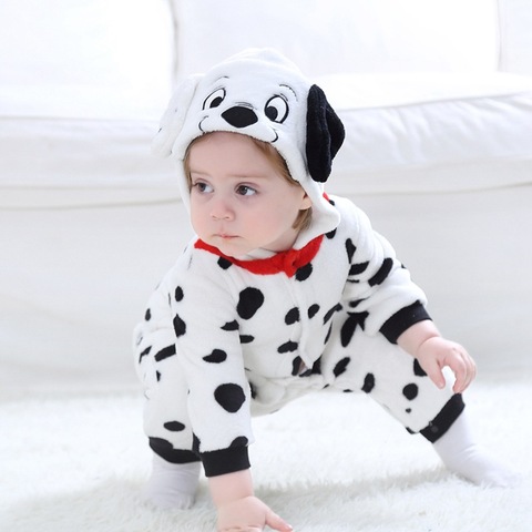 Dalmatians Cosplay Costume For Baby Child Winter Gift Animal Kigurumis Homewear Zipper Jumpsuit  Girls Kawaii Puppy Dog Pajamas ► Photo 1/5