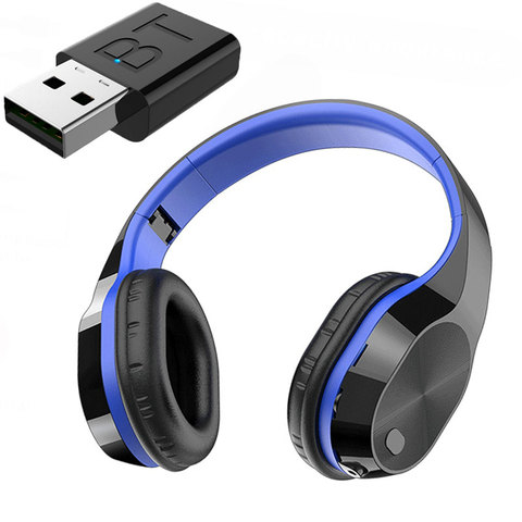 Wireless Headphones Mic Bluetooth Headsets TV PC Gaming Tablet Headphone Bluetooth Transmitter TF Card Music Stereo Headphone ► Photo 1/6