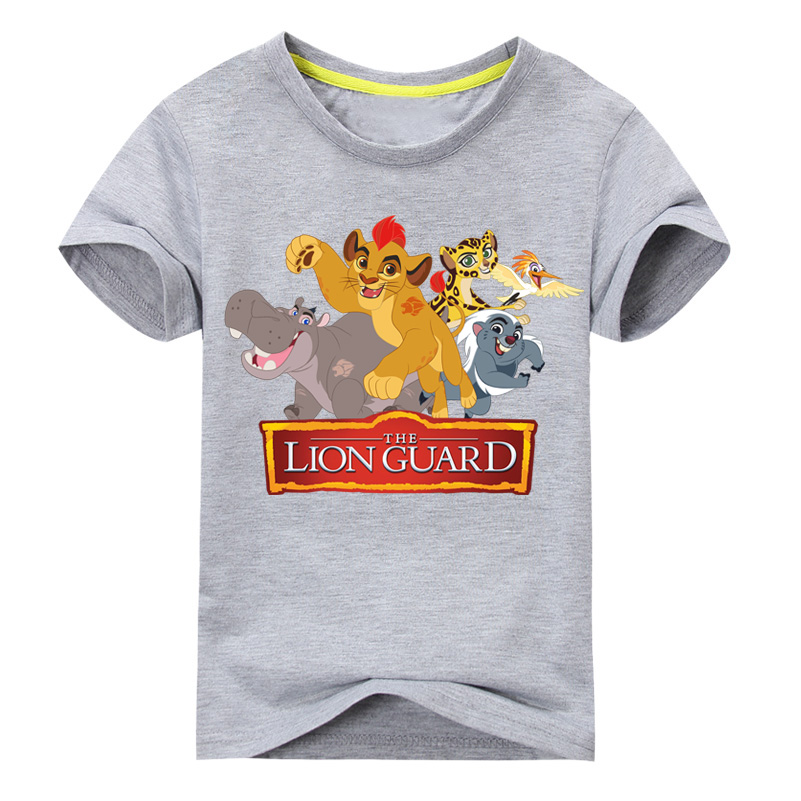 Vintage Lion Unisex Children Teens O Collar Short-Sleeve T-Shirts Girl Boy Cool Tee Shirt Top M 