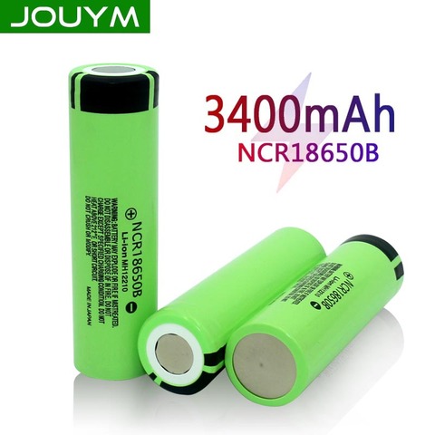 JOUYM Original 18650 Battery NCR18650B 3.7 v 3400mah Bateria 18650 Li-ion Rechargeable Battery ► Photo 1/6