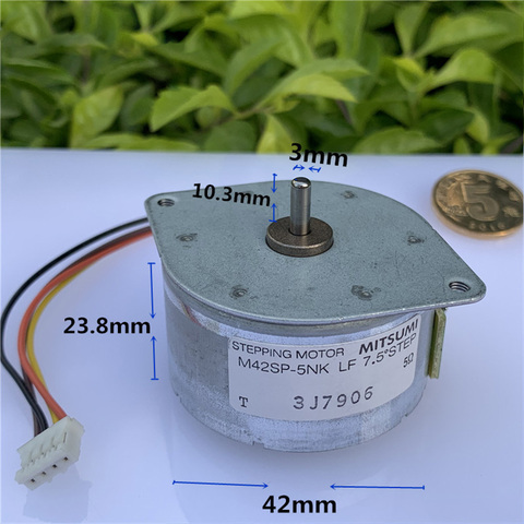 MITSUMI M42SP-5NK DC 24V 2-phase 4-wire 42MM Permanent Magnet Round Stepper Motor Large Torque for Printer Scanner Equipment ► Photo 1/6