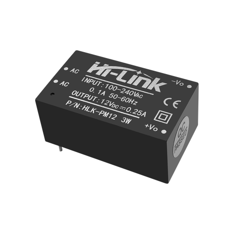 Free shipping 2pcs original Hi-Link ac dc 12v 3w mini power supply module 220v isolated switch mode transformer HLK-PM12 ► Photo 1/5