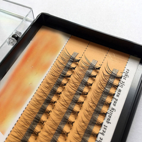 Natural long Individual Flare Lashes Cluster False Eyelashes 60 bundles/boxes ► Photo 1/6