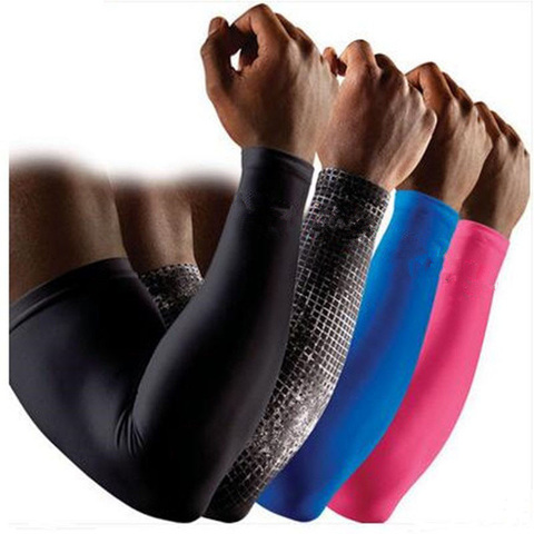 Compression Arm Sleeve Gym Arm Warmers Running Cover Arm guards Basketball Elbow Pads Support Fitness Cycling Sun UV Protection ► Photo 1/5