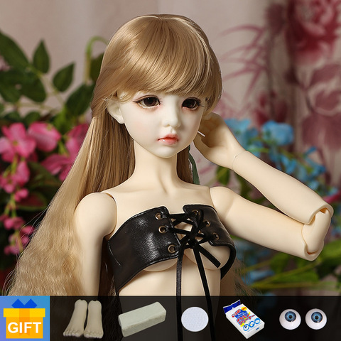 Supia Emma 1/3 doll bjd Leather outfit fullset with face up Body Jointed resin doll Children Toys for Girl Birthday Gift ► Photo 1/6