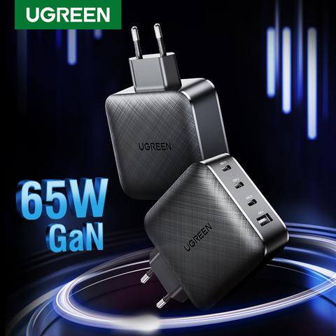 Ugreen 65W GaN Charger Quick Charge 4.0 3.0 Type C PD USB Charger with QC 4.0 3.0 Fast Charger for iPhone 12 Pro Xiaomi Laptop ► Photo 1/6