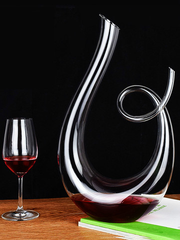 Decanter Set  Wine Gift Box Crystal High Grade  Wine Decanter Gift Box Harp Swan Decanter Creative Wine Separator 1500ml ► Photo 1/5