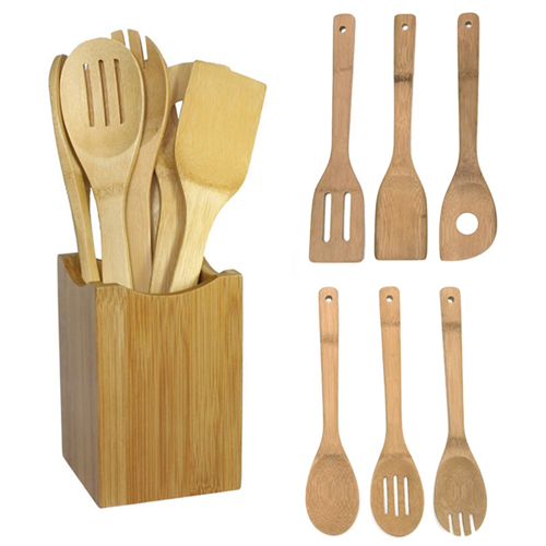 Bamboo Wooden Kitchen Utensils Cooking Tool Spatula Spoon Turner Shovel 