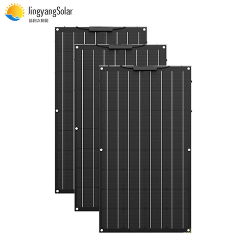 ETFE Flexible Solar Panel 300w 3pcs of 100W panel solar Monocrystalline solar cell  12V battery charger for boat/car 200w 400w ► Photo 1/6