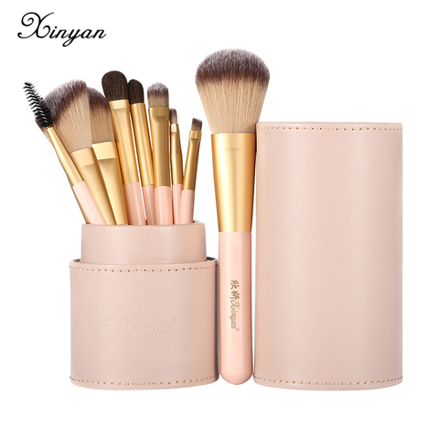 XINYAN Candy Makeup Brush Set Pink Blush Eyeshadow Concealer Lip Cosmetics Make up For Beginner Powder Foundation Beauty Tools ► Photo 1/6