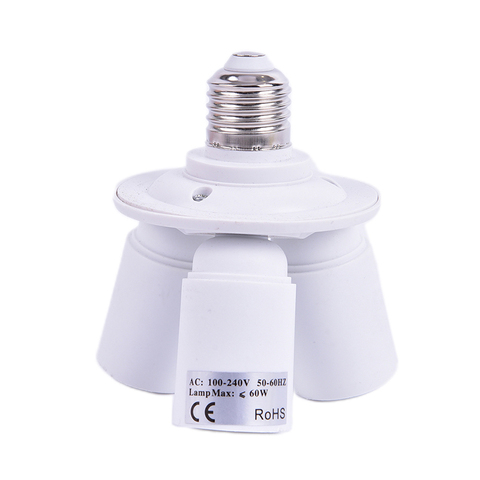 3 In 1 E27 Base Socket Splitter Light Lamp Bulb Adapter Holder Converter 110V-230V ► Photo 1/6