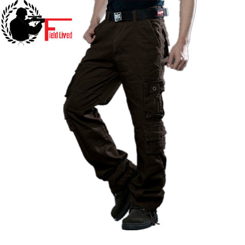 New Fashion 6 Pocket Cargo Pants Men Casual Outdoor Cotton Pants Straight  Loose Baggy Trousers Male Clothing - Casual Pants - AliExpress