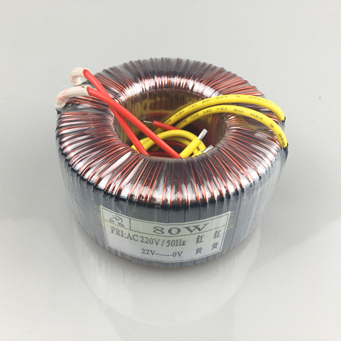 KYYSLB 80W Toroidal Transformer 220V6V9V12V15V18V21V24V28V Pure Copper Voltage Can Be Customized Transformer ► Photo 1/4