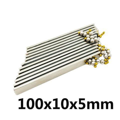 1~30PCS 100x10x5 mm Powerful Block Magnets 100mmX10mm N35 Super Neodymium Magnet 100x10x5mm Permanent NdFeB Magnets 100*10*5 mm ► Photo 1/4