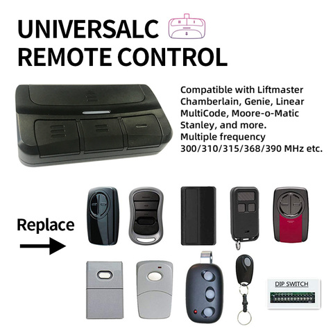 300-390mhz Garage Door Remote Control for Liftmaster Chamberlain 371LM, 373LM, 375LM, 375UT, 971LM, 973LM, 893MAX ► Photo 1/6