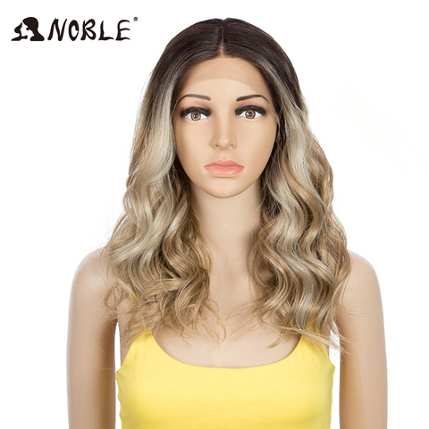Noble Synthetic Lace Front wig 20 Inch Curly Wig Ombre Blonde synthetic Wigs For Women Cosplay Lace Front Wig For Black Women ► Photo 1/6