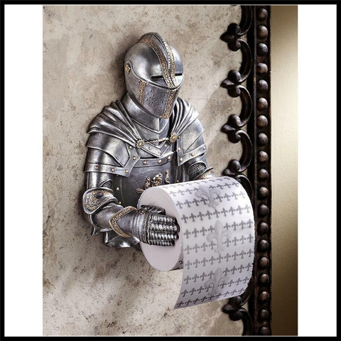 25x20cm Knight Roman Soldier Tissue Holder Style Sucker Wall Hanging Creative Kitchen Roll Paper Tissue Box Toilet Roll Stand ► Photo 1/6