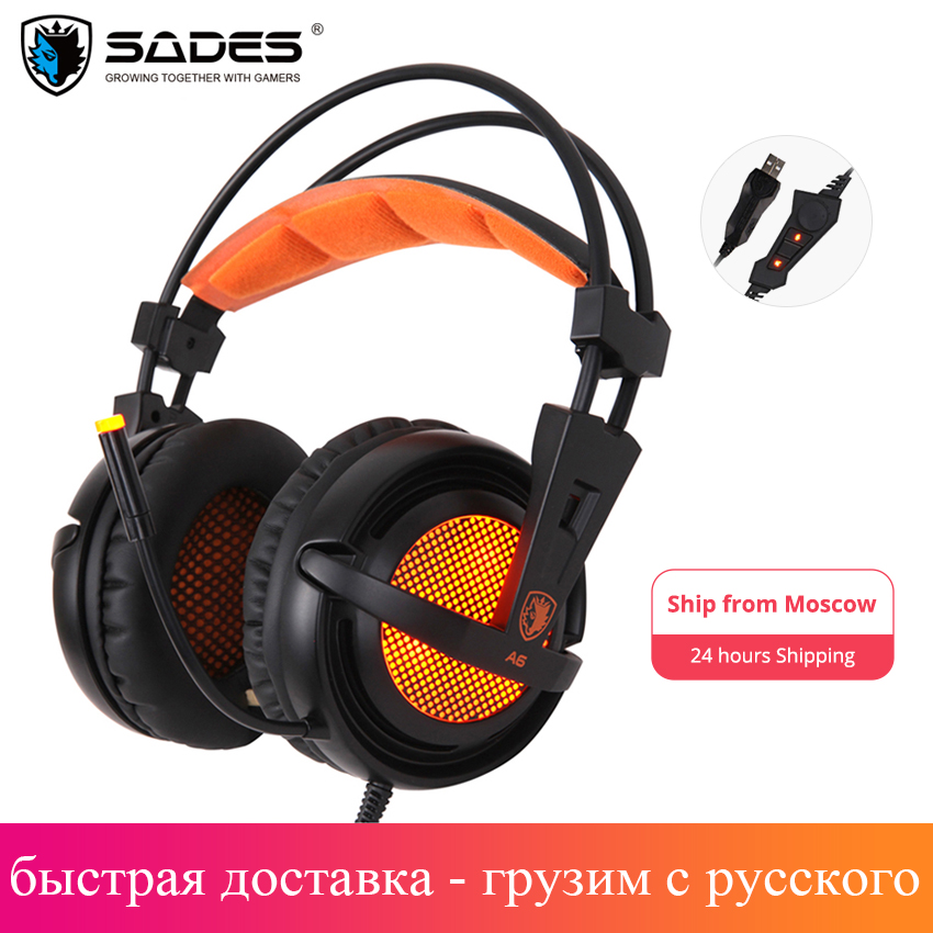 Sades A6 Gaming Headset Gamer Headphones Surround Sound Stereo