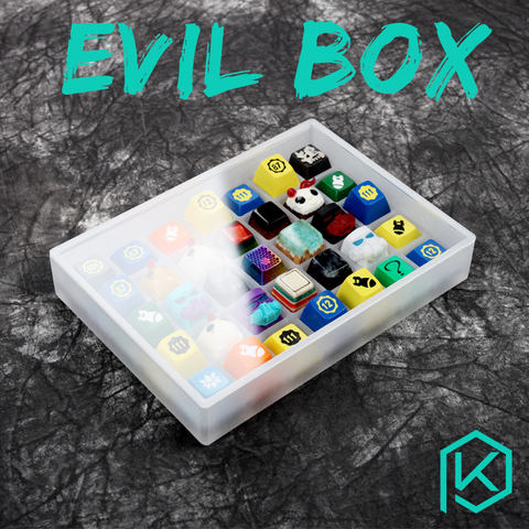 [only box]evil box acrylic keycaps box 7 x 5 keyboard sa gmk oem cherry dsa xda keycaps box For Keycap Set Stock Collection ► Photo 1/6