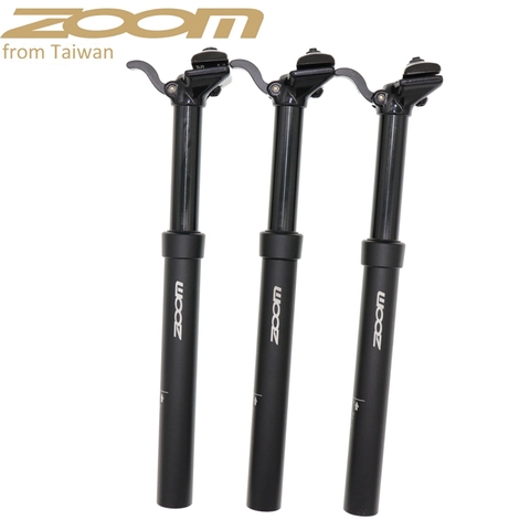 Zoom Adjustable Dropper Seatpost Manual Control Lever wireless Hydraulic Bicycle seat post 100mm Travel 375mm 30.9 31.6 mm MTB ► Photo 1/6