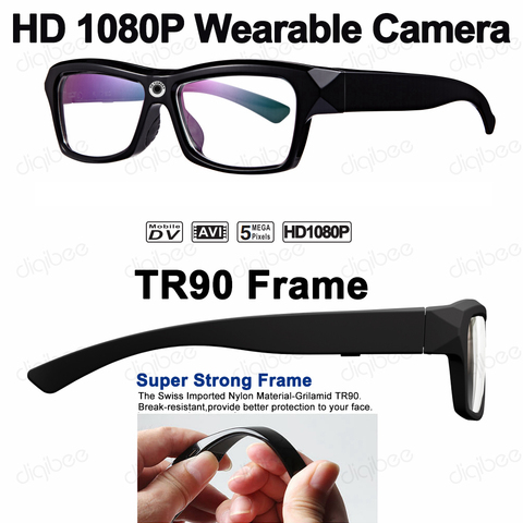 Outdoor TR90 Frame Eyewear Smart Glasses HD 1080P Mini Camera Glasses Car DV Video Recorder UVC USB Camera OTG for Android 4.0+ ► Photo 1/6