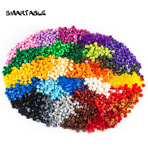 Smartable Plate 1x1 Round 28 Different Colors Building Blocks Parts Toy For Pixel Art Portrait Lights Compatible 6141 950pcs/lot ► Photo 1/6