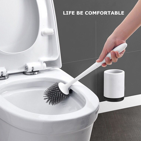 Buy Online Silicone Toilet Brush With Soft Bristle Bathroom Toilet Bowl Brush And Holder Set Constructed Of Durable Thermoplastic Rubber Alitools