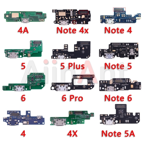Original USB Date Charging Port Charger Dock Connector Flex Cable For Xiaomi Redmi Note 3 3s 4 4x Pro Prime Repair Ports ► Photo 1/6