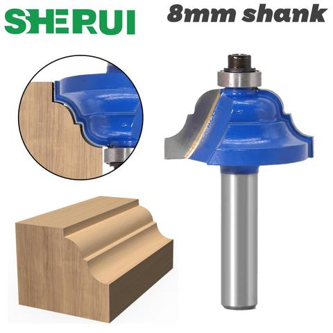 1pc High Quality Double Roman Ogee Edging Router Bit - Large - 8mm shank Dovetail Router Bit Cutter wood working ► Photo 1/6
