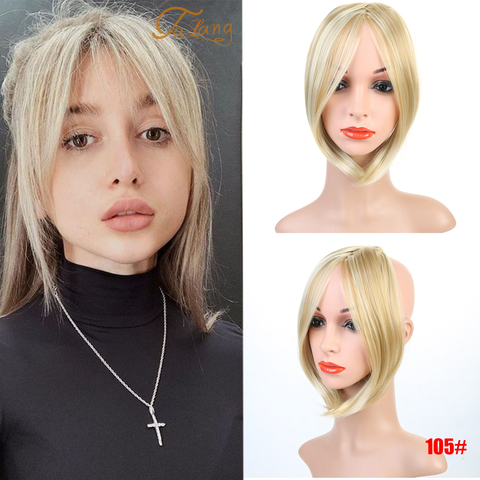 TALANG bangs fringe on both sides of the hair extension heat-resistant synthetic bangs hair piece ► Photo 1/6