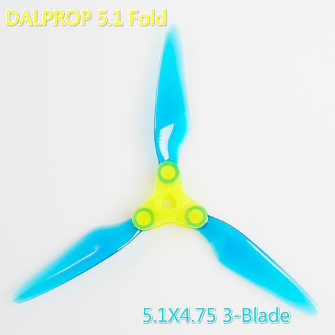 DALPROP Fold F5 5.1x4.75X3 5/5.1Inch Foldable 3-Blade Propeller for RC FPV Racing Freestyle 5inch 4S 6S Drones Nazgul5 LAL5 ► Photo 1/6