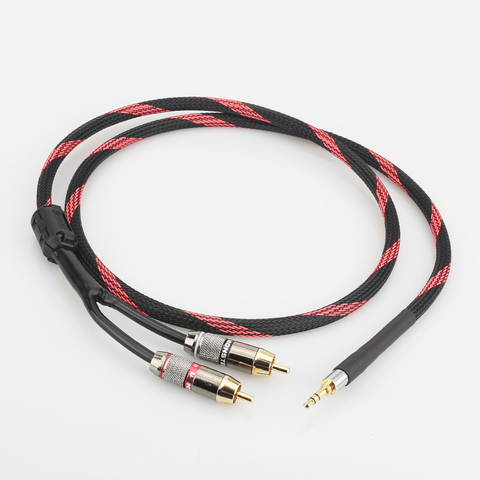 A53 Audiocrast 3.5mm to 2RCA Audio Auxiliary Adapter Stereo 3.5 mm Splitter Cable AUX RCA Y Cord for Smartphone Speakers Tablet ► Photo 1/6